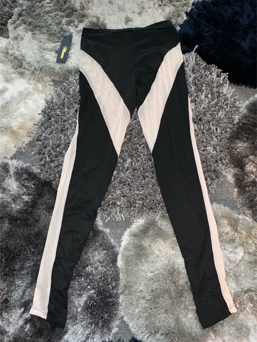 Minette Black Sheer Leggings Women's M NWT
